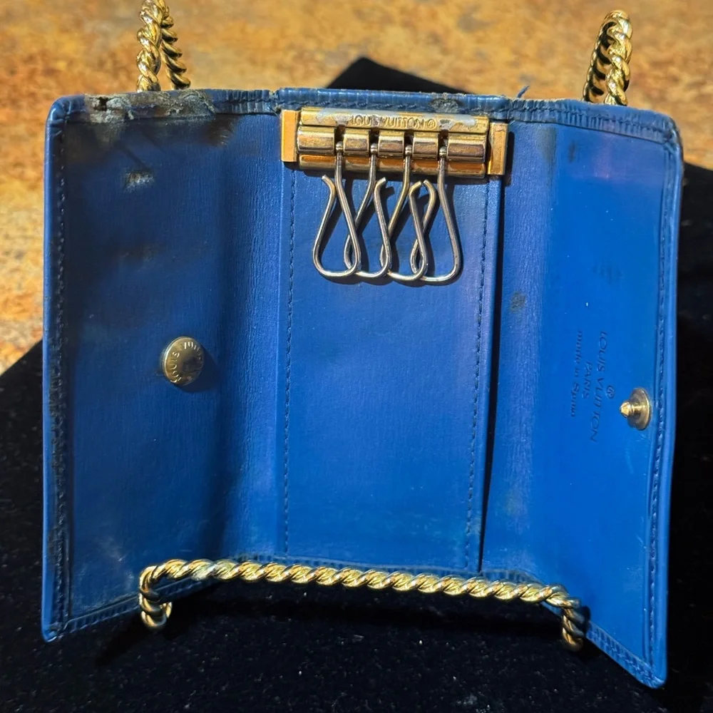 Louis Vuitton Monogram Brown and Vibrant Blue Wallet Duo